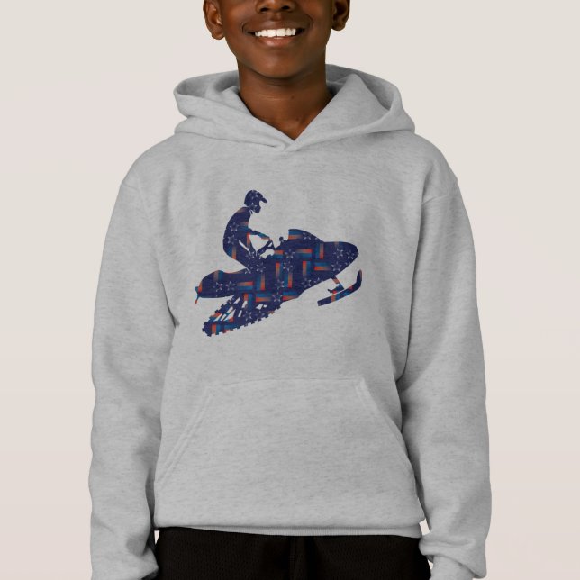 Snowmobiling/Shooting-Star-Sledder Hoodie (Front)