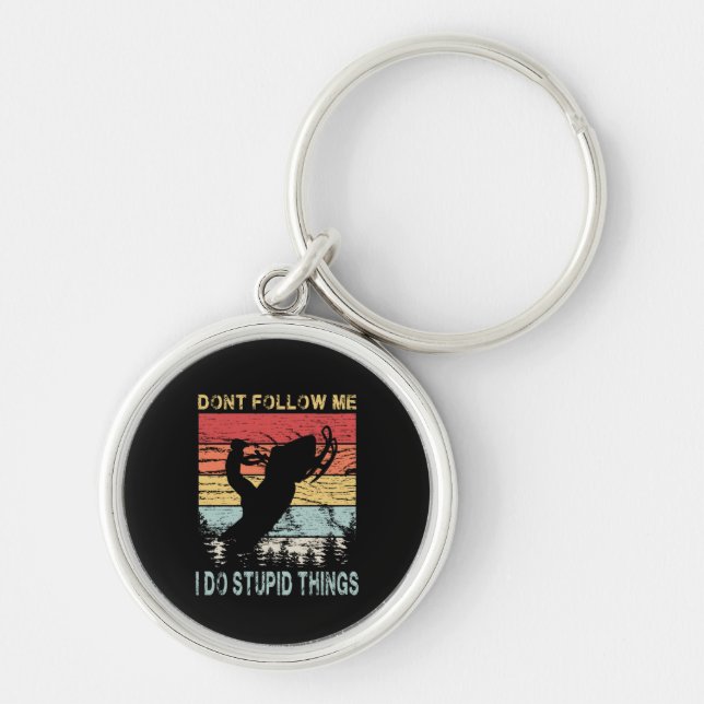 Snowmobiling Snowmobil Keychain (Front)