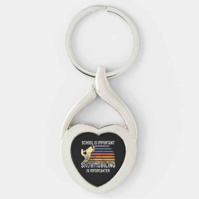 Snowmobiling Snowmobile Keychain (Front)