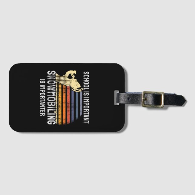 Snowmobiling Snowmobile Luggage Tag (Front Horizontal)
