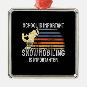 Snowmobiling Snowmobile  Metal Ornament
