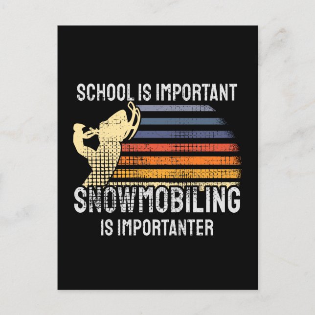 Snowmobiling Snowmobile Postcard (Front)