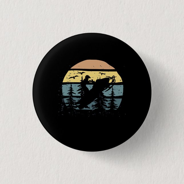 Snowmobiling Snowmobilie Button (Front)