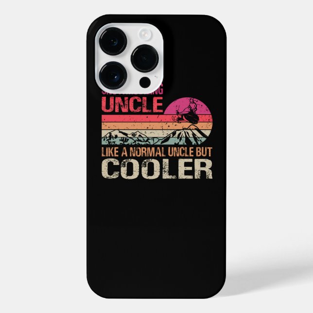 Snowmobiling Uncle Like A Normal Uncle But Cooler  iPhone Case (Back)