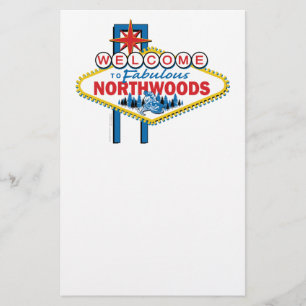 Snowmobiling/Welcome to the Fabulous Northwoods Stationery