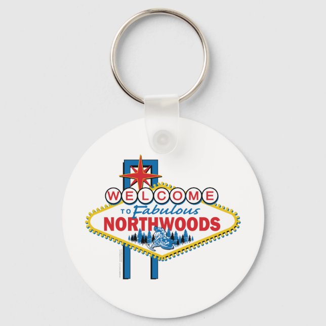 Snowmobiling/Welcome to the Northwoods Keychain (Front)