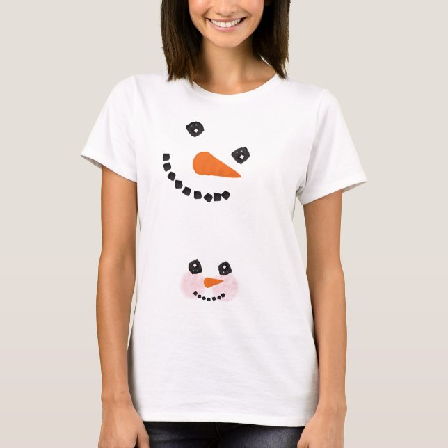 Snowmommy and Baby by Leslie Harlow T-Shirt (Front)