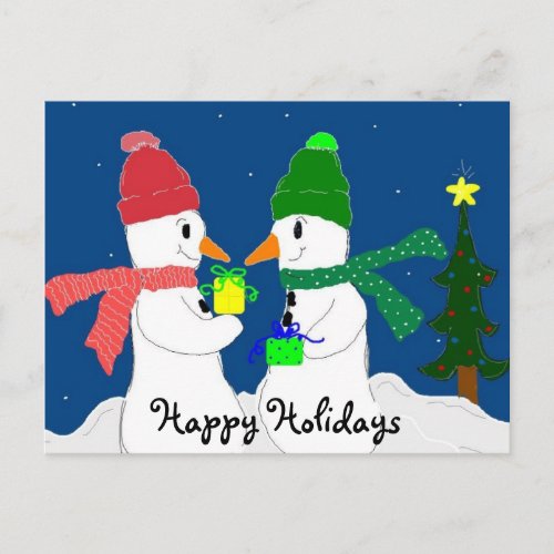 Snowpals Holiday Postcard