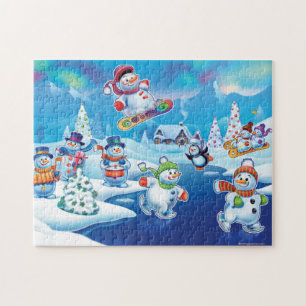 Snowpeople Winter Wonderland jigsaw puzzle