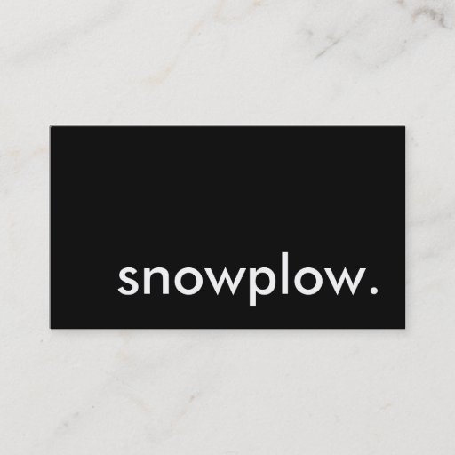 Customizable snowplow. business card template