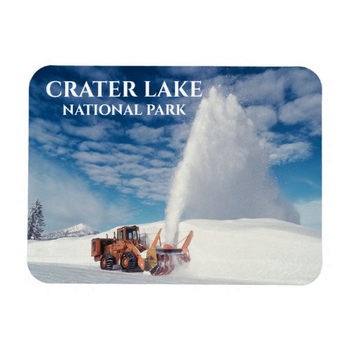 Snowplow Clearing Road Crater Lake National Park Magnet