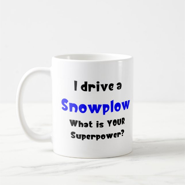 snowplow driver coffee mug (Left)