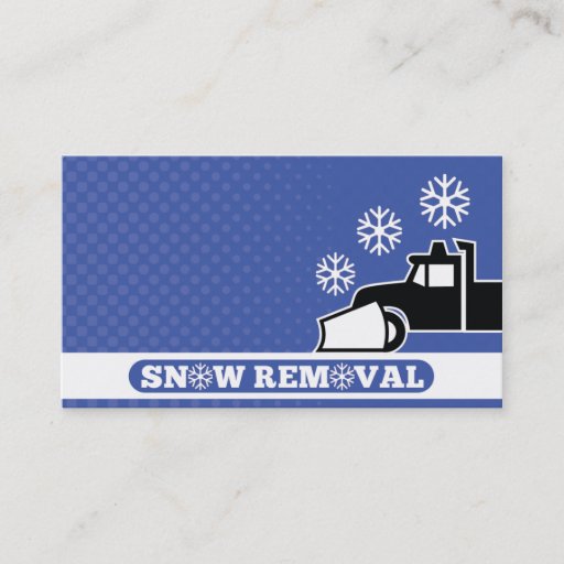 Customizable snowplow snow removal service business card