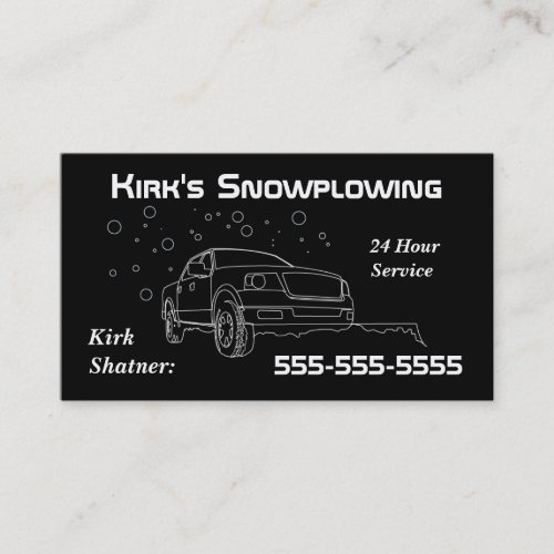 Snowplowing Business Card