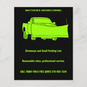 Snowplowing Pickup Truck with Plow Snowplow Flyer