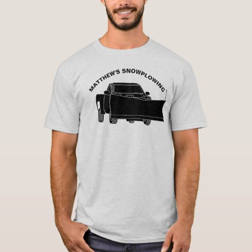 Snowplowing Pickup Truck with Plow Snowplow T_Shirt