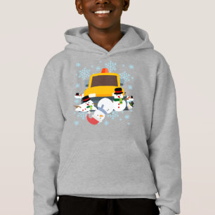 Snowplowing Snowmen Hoodie