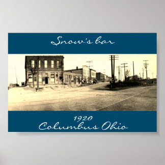 Snow's Bar Columbus Ohio poster