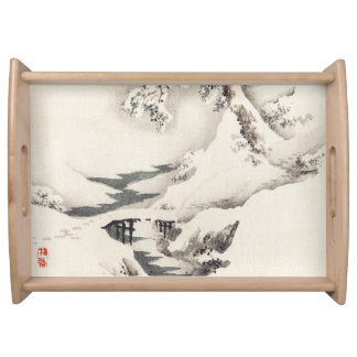 Snowscape by Kōno Bairei Serving Tray