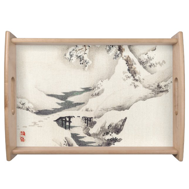 Snowscape by Kōno Bairei Serving Tray (Front)