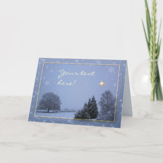 Snowscape (customizable) holiday card