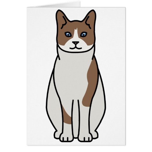 Snowshoe Cat Cartoon (Front)