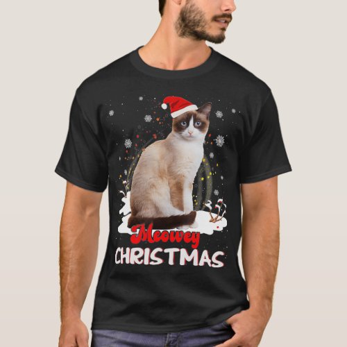 Snowshoe Cat Cat Owner Christmas Xmas Cat Lover T_Shirt