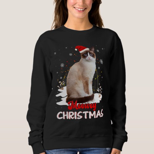 Snowshoe Cat Cat Owner Christmas Xmas Cat Sweatshirt