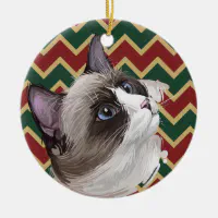 Snowshoe Cat Ornament, Snowshoe Cat Gifts for Women, Gifts for