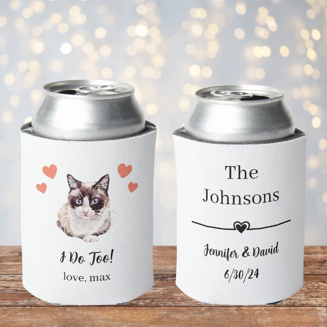 Snowshoe Cat Pet Wedding Can Cooler Favor (Creator Uploaded)