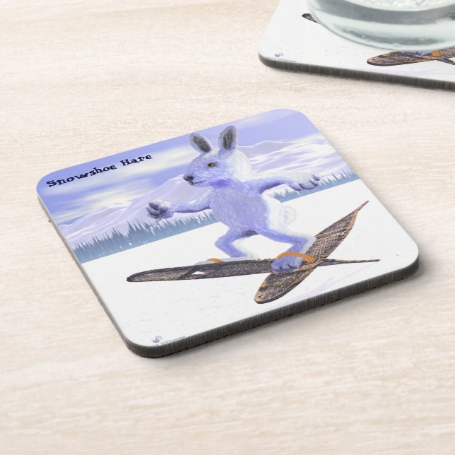 Snowshoe Hare Beverage Coaster (Left Side)