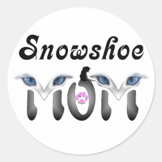 Snowshoe Mom Gifts Classic Round Sticker