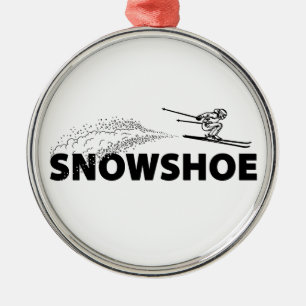 Snowshoe Mountain West Virginia Ski Jumper Metal Ornament