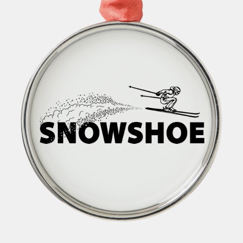 Snowshoe Mountain West Virginia Ski Jumper Metal Ornament