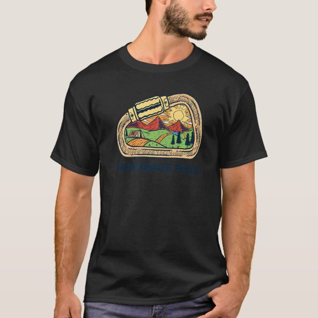 Snowshoe Peak Mountaineer Climbing Hiking Expediti T-Shirt (Front)