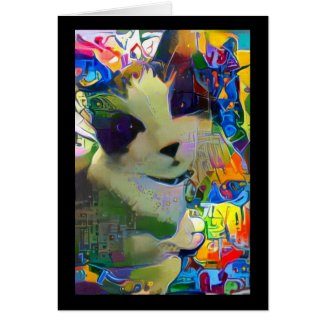 snowshoe street art kitty card