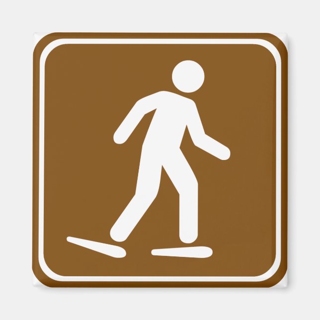 Snowshoe Trail Highway Sign Magnet (Front)