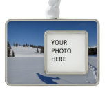 Snowshoeing in Yellowstone National Park Christmas Ornament