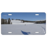 Snowshoeing in Yellowstone National Park License Plate
