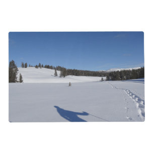 Snowshoeing in Yellowstone National Park Placemat
