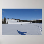 Snowshoeing in Yellowstone National Park Poster