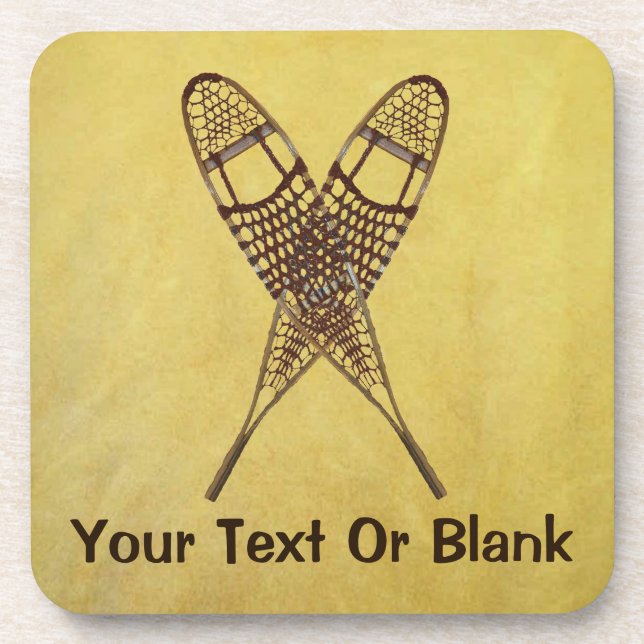 Snowshoes Beverage Coaster (Front)