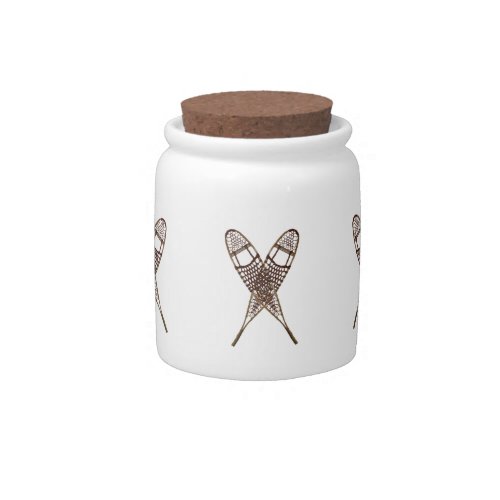 Snowshoes Candy Jar