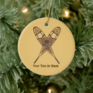 Snowshoes Ceramic Ornament