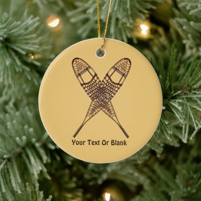 Snowshoes Ceramic Ornament (Tree)