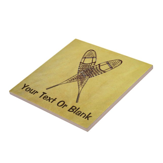 Snowshoes Ceramic Tile (Side)
