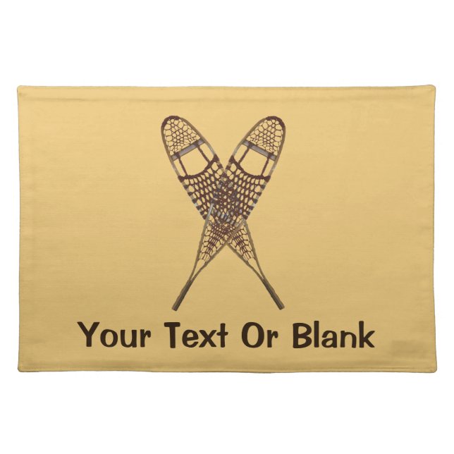 Snowshoes Cloth Placemat (Front)