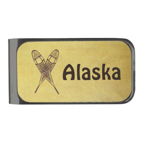 Snowshoes Gunmetal Finish Money Clip