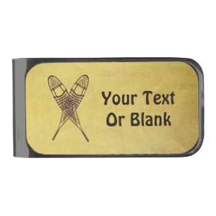 Snowshoes Gunmetal Finish Money Clip