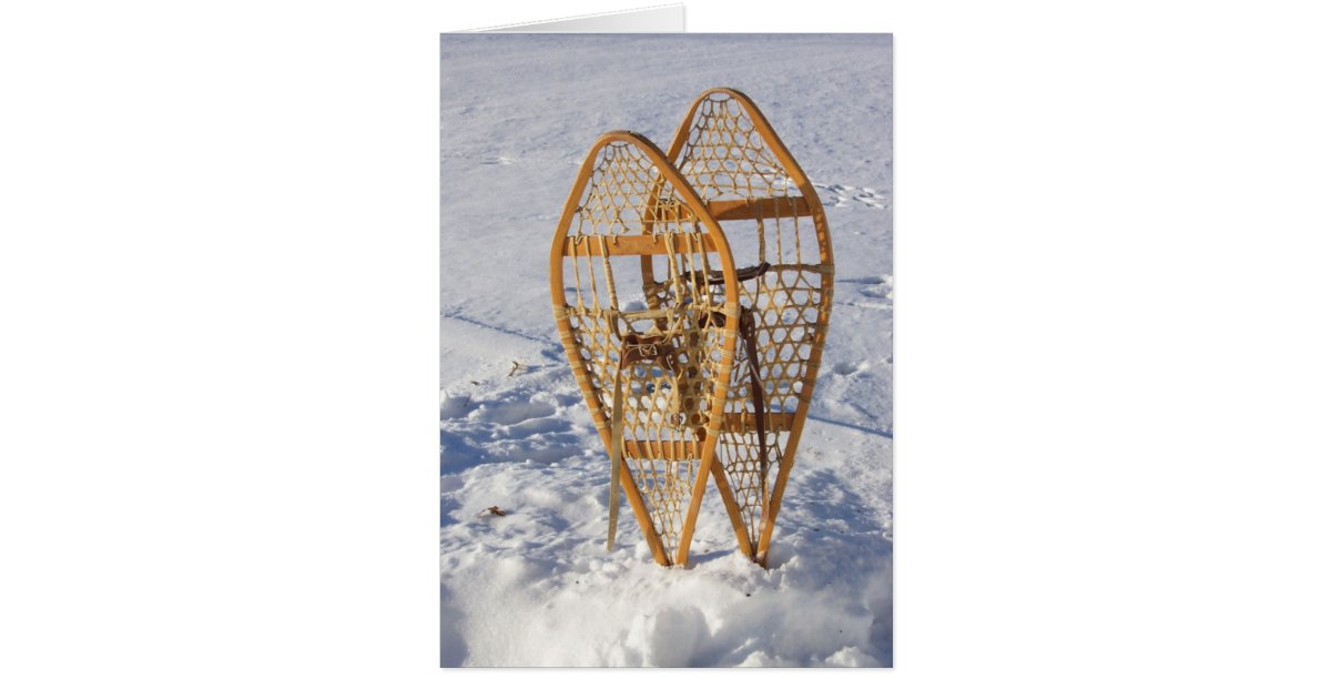 Snowshoes in the Snow Blank Card Zazzle